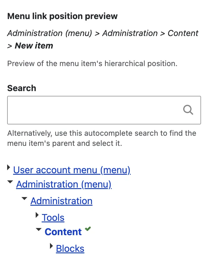 Menu Select in action